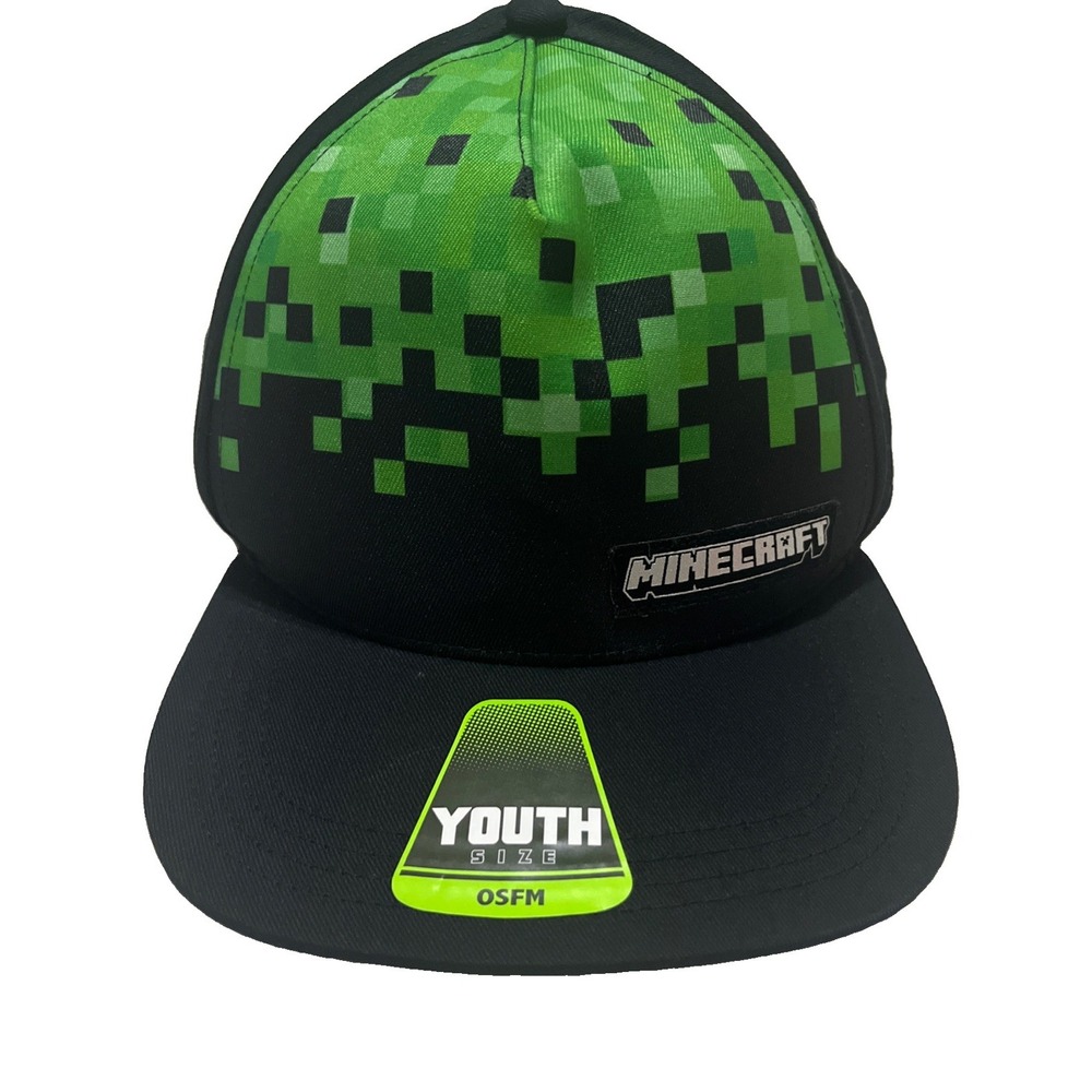 Minecraft Hat Kids One Size Fits Most Snapback Hat Logo Youth Boys
